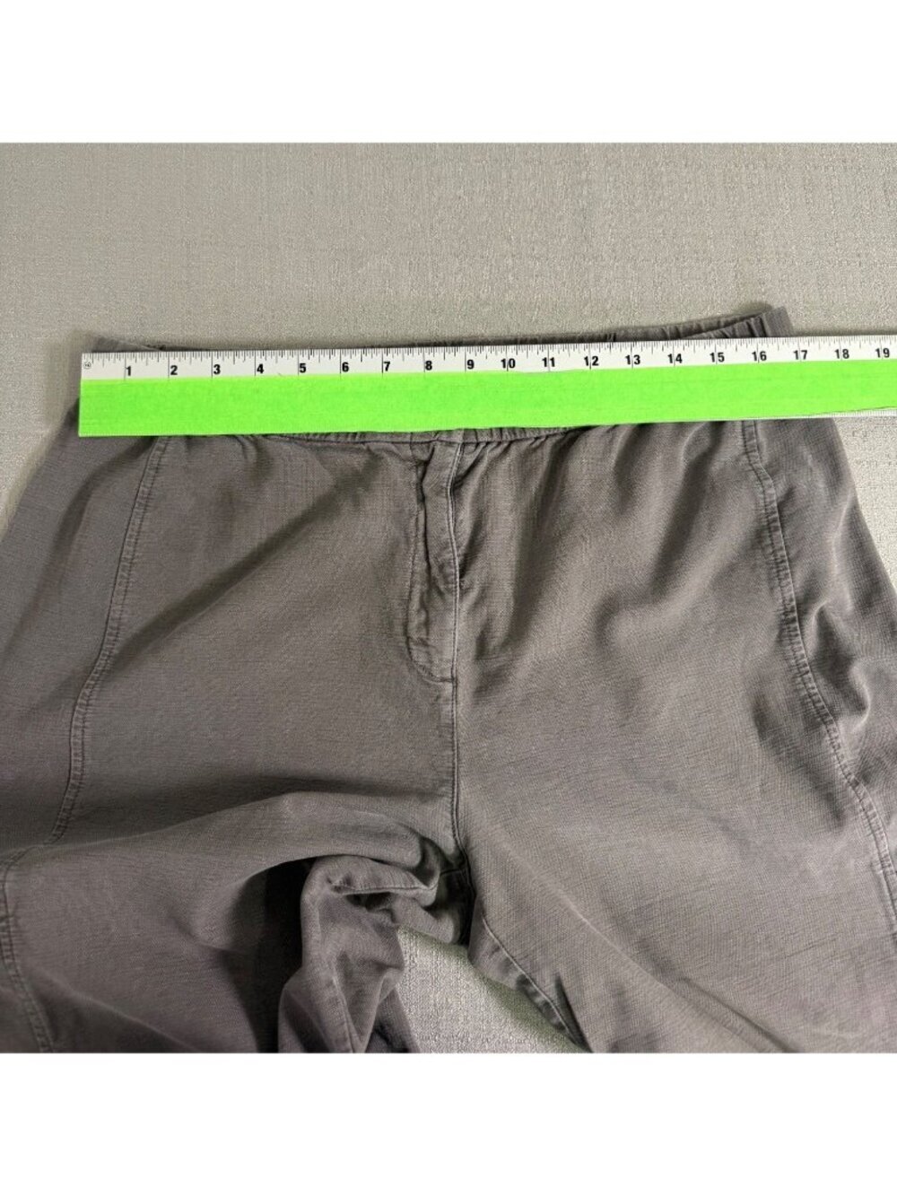 Eileen Fisher Cotton Hemp Stretch Lantern Pant Easy Fit Ankle Length Grove Large - Picture 7 of 16